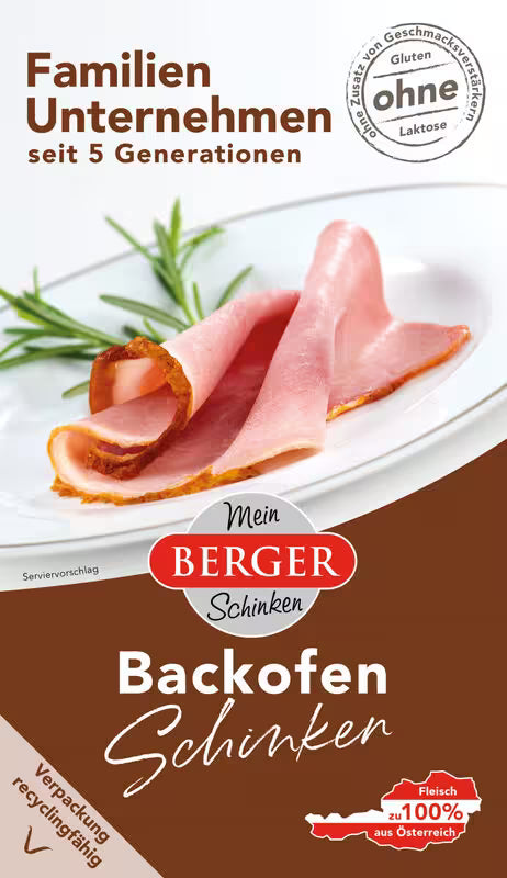 Šunka pečená krájaná 100g Berger