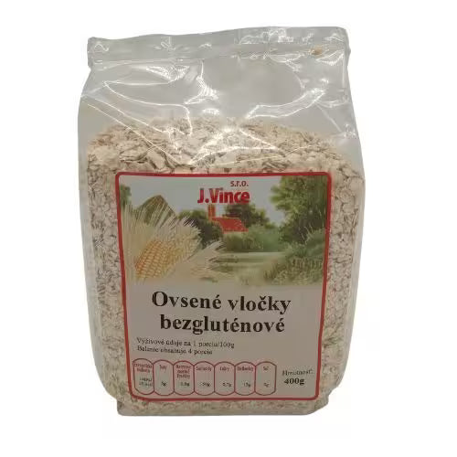 Ovsené vločky bezlepkové 400g J. Vince
