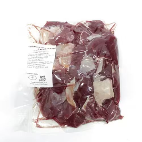 Hovädzie kocky na guláš EXTRA 900g Beef House
