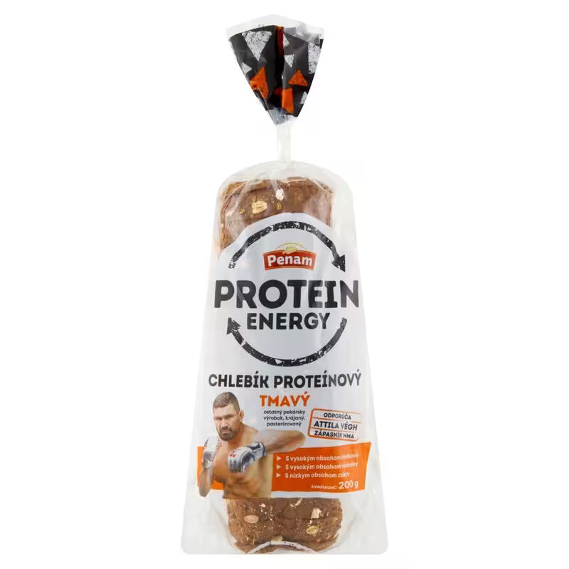 Chlebík proteínový tmavý krájaný balený PENAM 200g