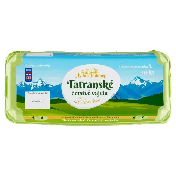 Vajcia podstielkový chov L 10ks Tatranské