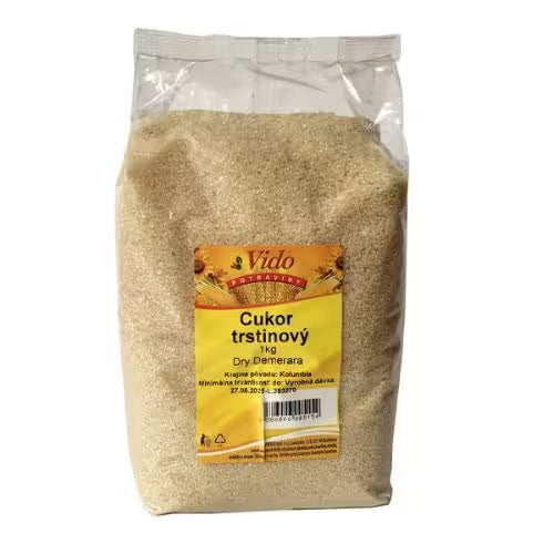 Cukor trstinový Demerara 1kg Vido